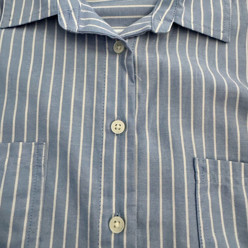 LOFT Women’s Blue Striped Tailored Tunic - Picture 6 of 7